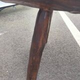 Old wooden side table vintage tree trunk décor