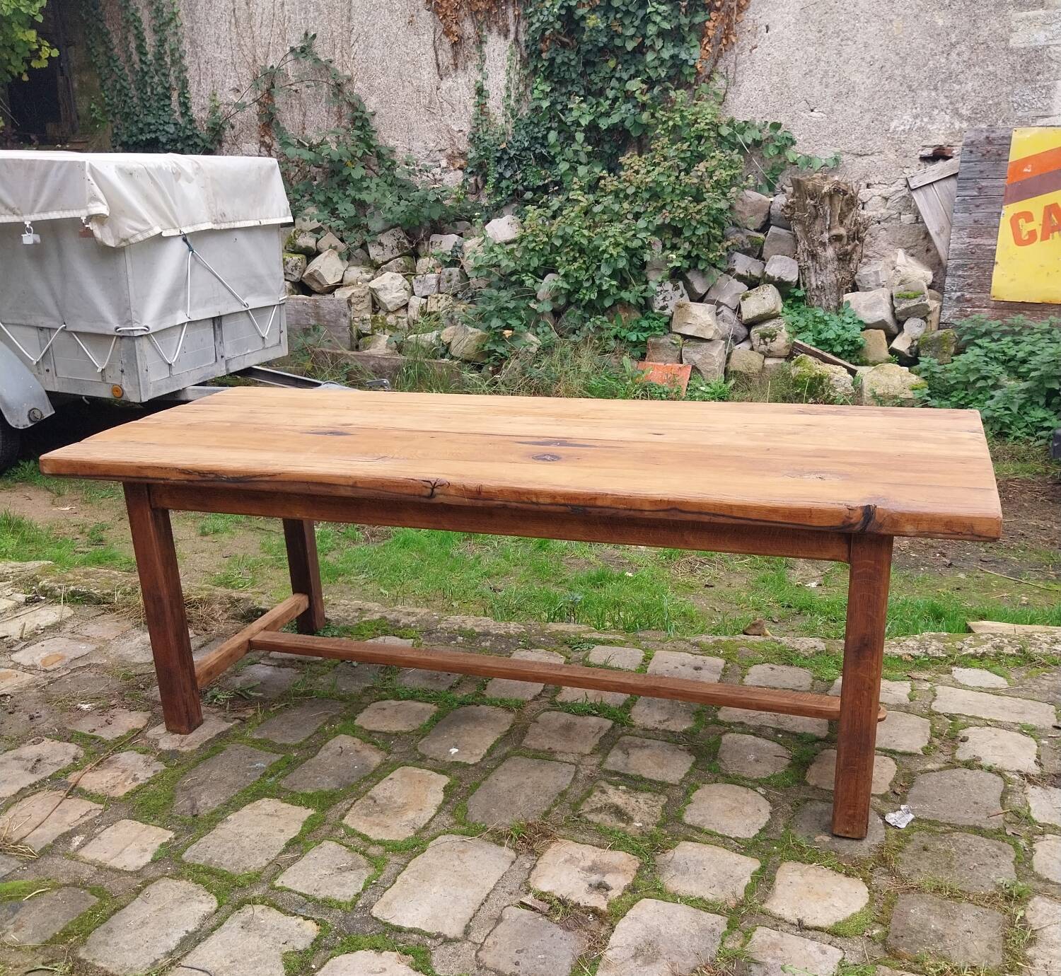 Antique oak farmhouse table