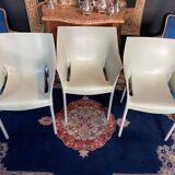 Set of 3 armchairs by Philippe Starck, Dr No model, for Kartell