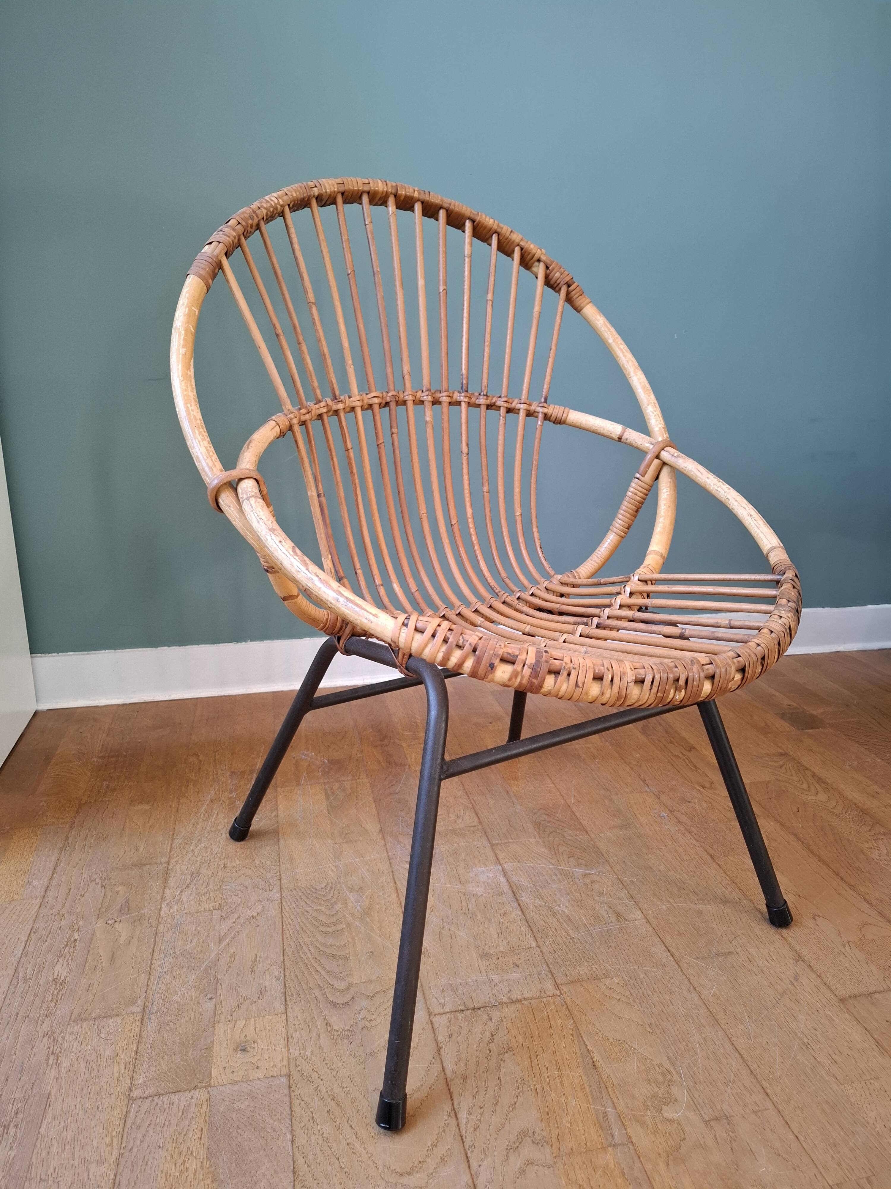 Rattan armchair