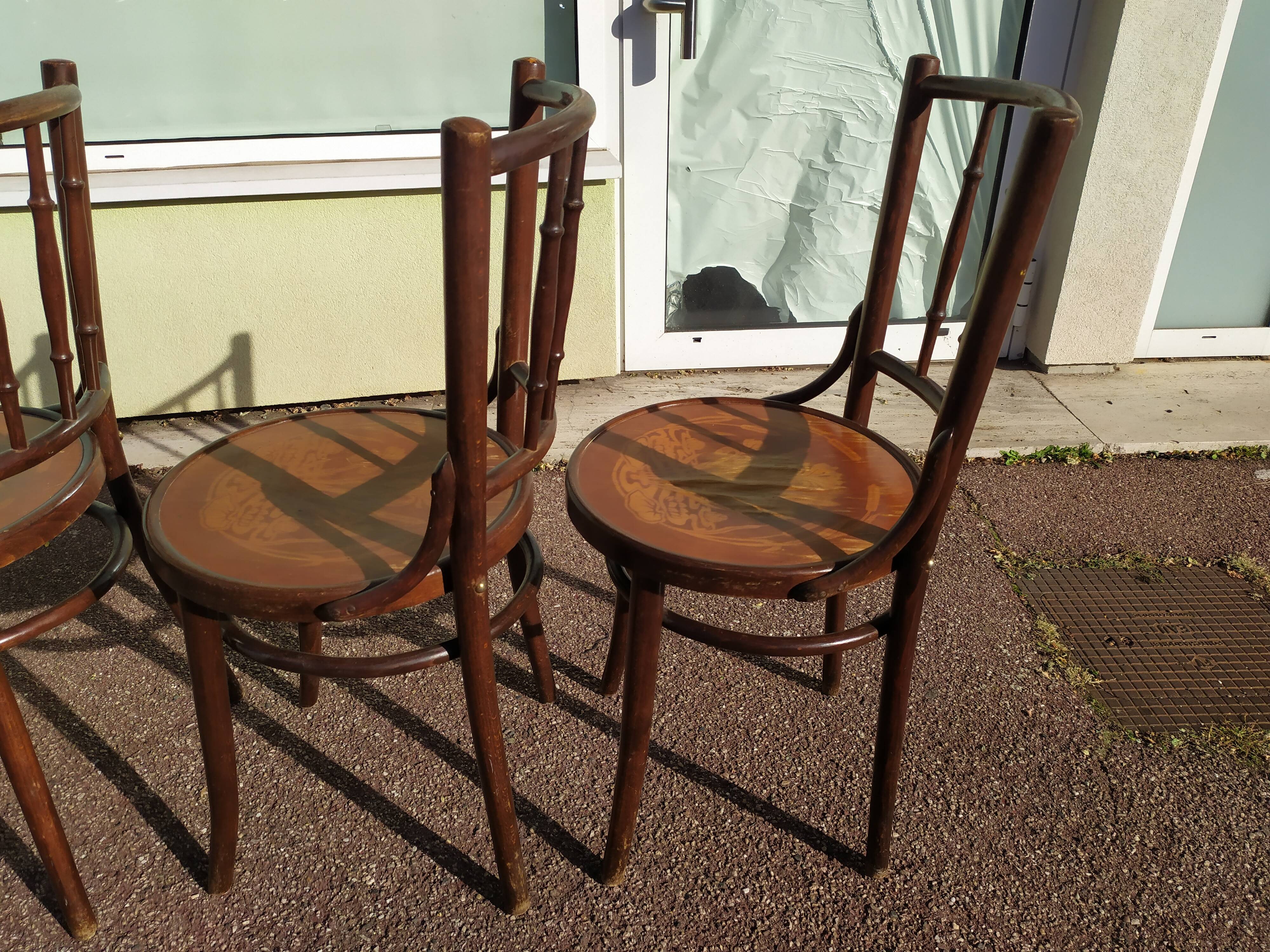 Lot de 6 chaise en bois - bistrot - terrasse - vintage