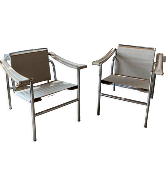 Paire de fauteuils "LC1", Le Corbusier, Charlotte Perriand, Pierre Jeanneret