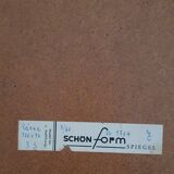 Schön vintage ovoid mirror - 1960s