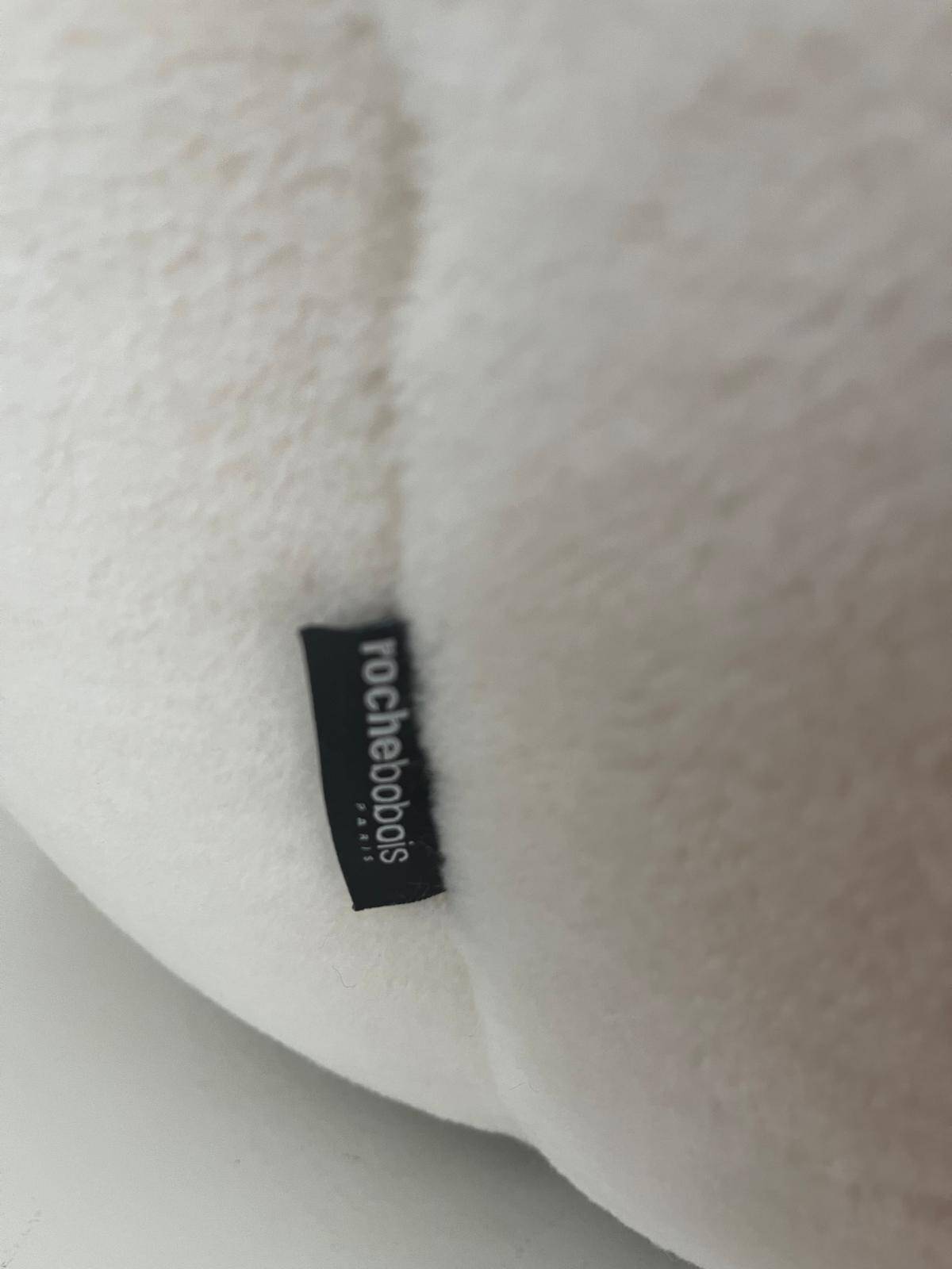 Fauteuil pivotant Bubble - Tissu calin blanc