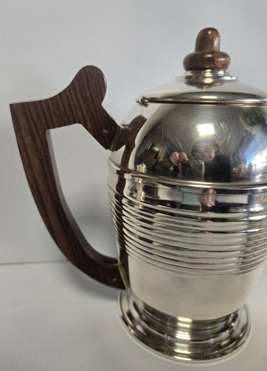 Art Deco tea or coffee service in silver-plated metal
