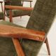 Ensemble de 4 Fauteuils Mid-Century Modern – Velours olive vert 