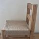 Children's wooden and jute chair