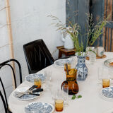 Oval solid wood table "Café Crème" Kumquat