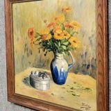 Jacques cartier 1936: oil on canvas, still life with flowers