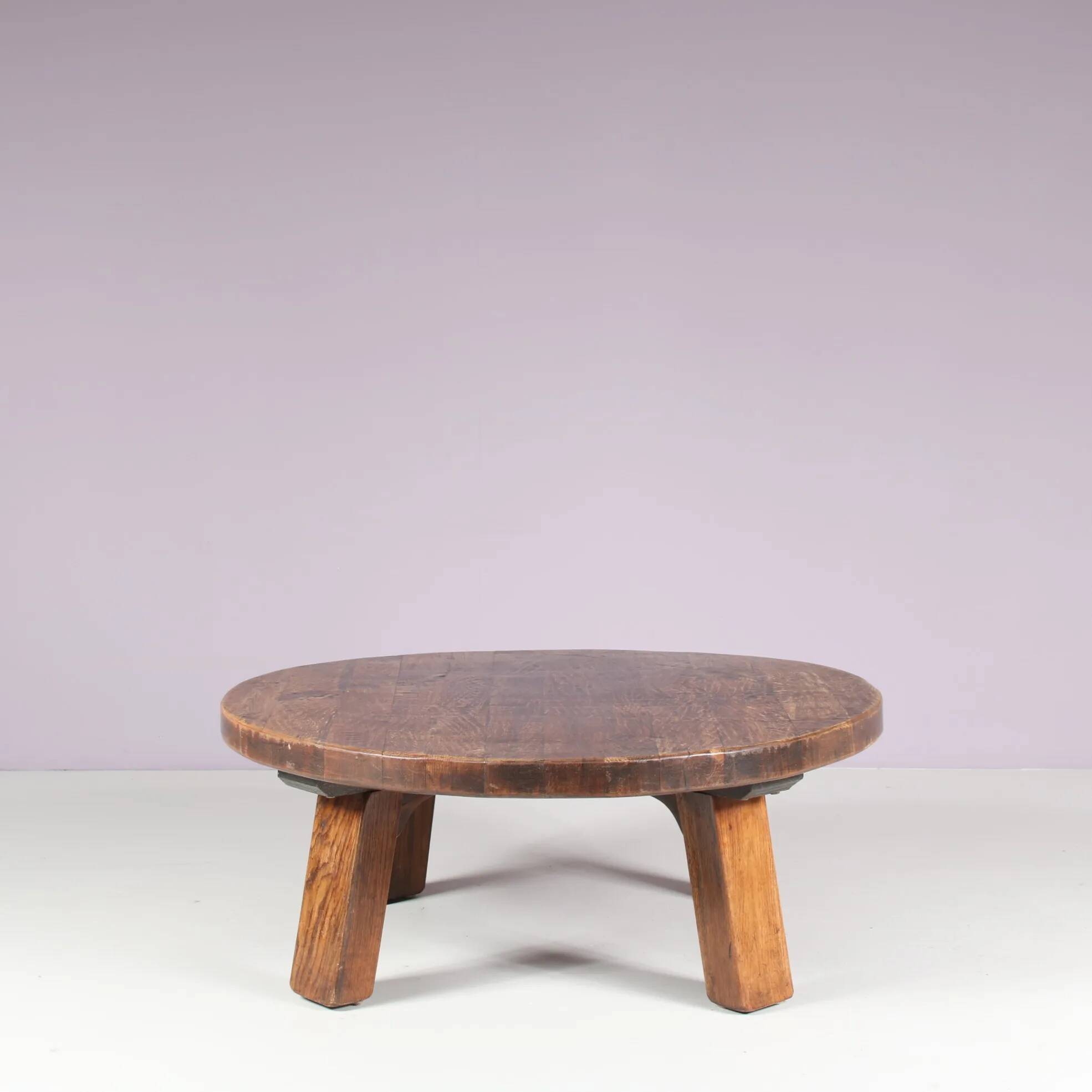 1970s Brutalist coffee table from the Netherlands