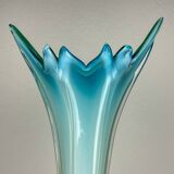 Vintage Murano Vase Grand Blue-Green, Italy, 1970s