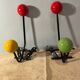 Paire de porte manteaux boules Spoutnik