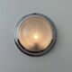 Vintage wall lamp in chromed metal and Holophane glass, France 1930
