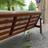 Scandinavian teak and wool sofa, Danish design 60s