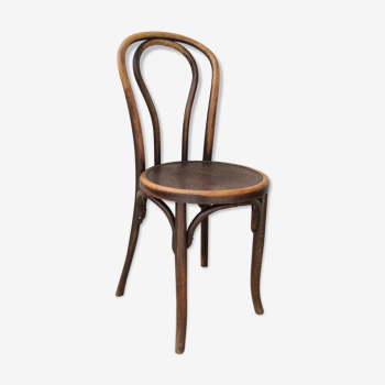Fischel wooden bistro chair curved early XX