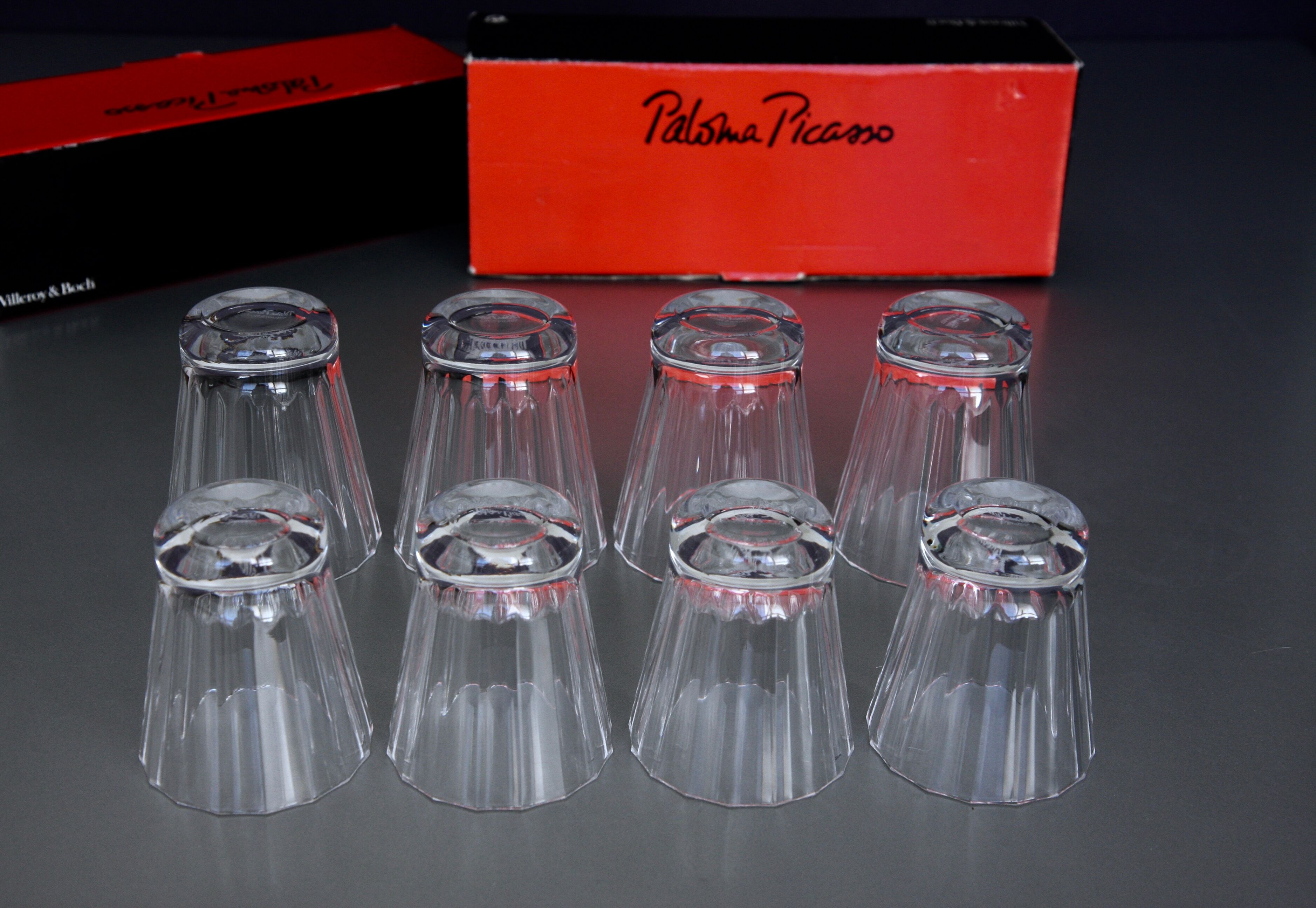 Eight glasses Paloma Picasso, Crystal Villeroy and Boch