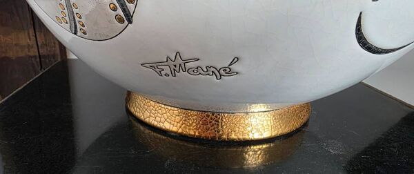 Émaux de Longwy Grande Boule coloniale : OURSIN