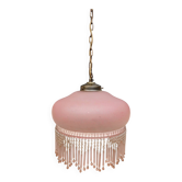 Vintage frosted glass pendant light