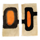 Pair of 70's wool rugs/bedside mats, Scandinavian style.
