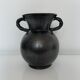 Vase with handles black yellow vintage