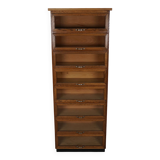 Vintage Dutch Oak Haberdashery Shop Cabinet / Vitrine, 1950s