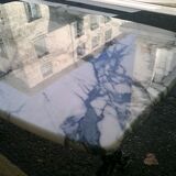 Marble and metal bistro table