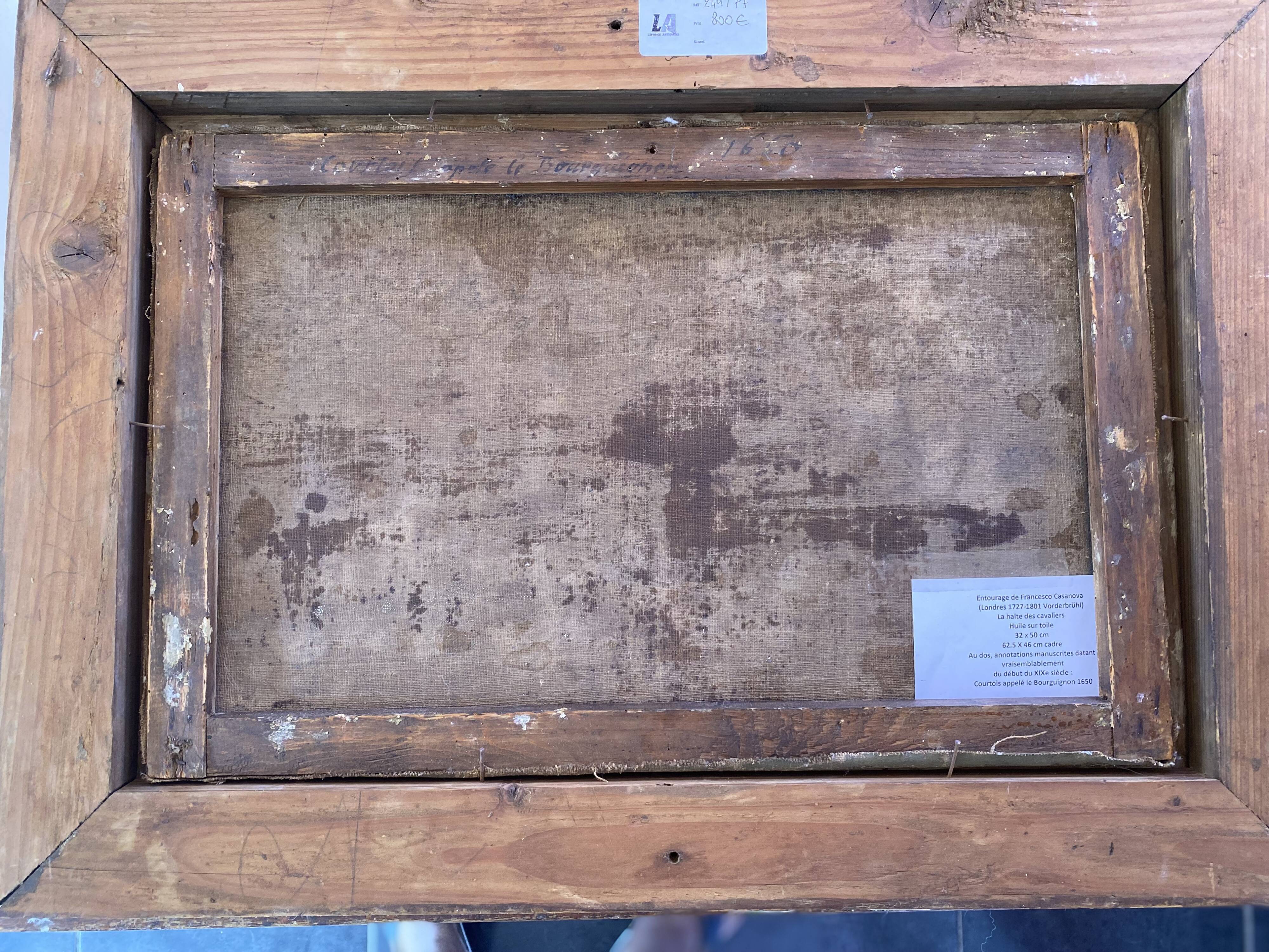 Entourage of Francesco Casanova (London 1727-1801 Vorderbrühl) The horsemen's halt