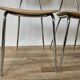 Ensemble de quatre chaises en fer et skai 1970