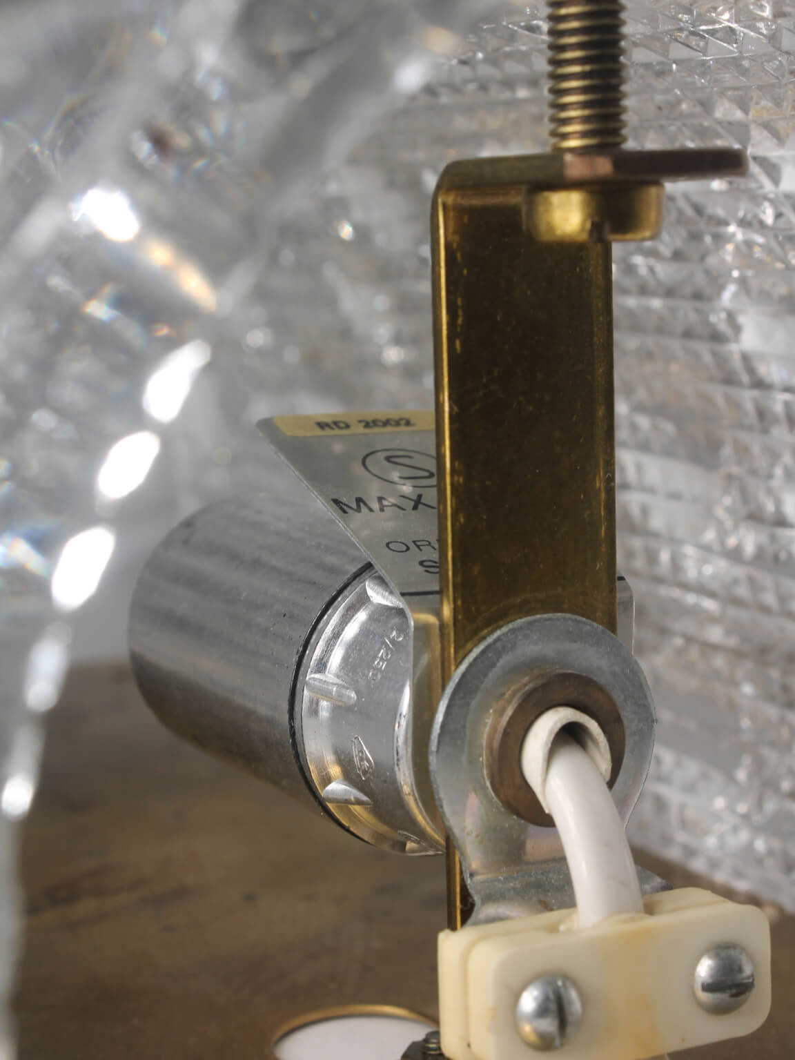 Carl Fagerlund Bubble Crystal Glass And Brass Sconce, For Orrefors