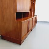 Vintage Scandinavian double bookcase in teak from the 60s