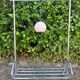 White metal eye ball pendant light by LITA vintage 1970