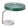 Mid-century German green vintage metal desk lamp with flexible lampshade