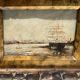 Oil on canvas "bateaux au port" signed e. guilleux