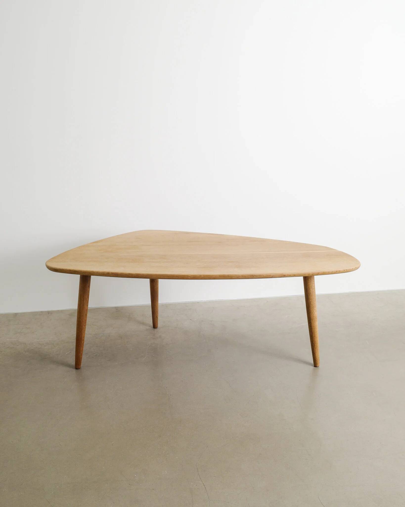 Danish Mid Century Free Form Shaped Oak Table, 1960s