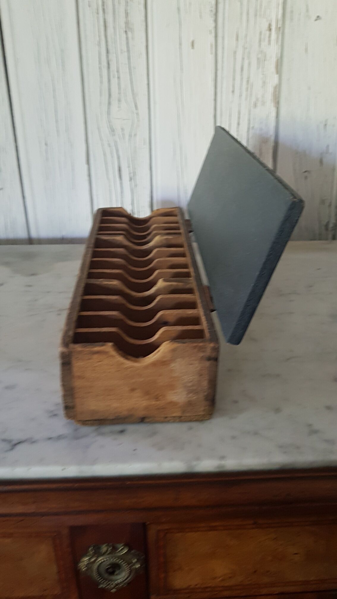 Old wooden binder box
