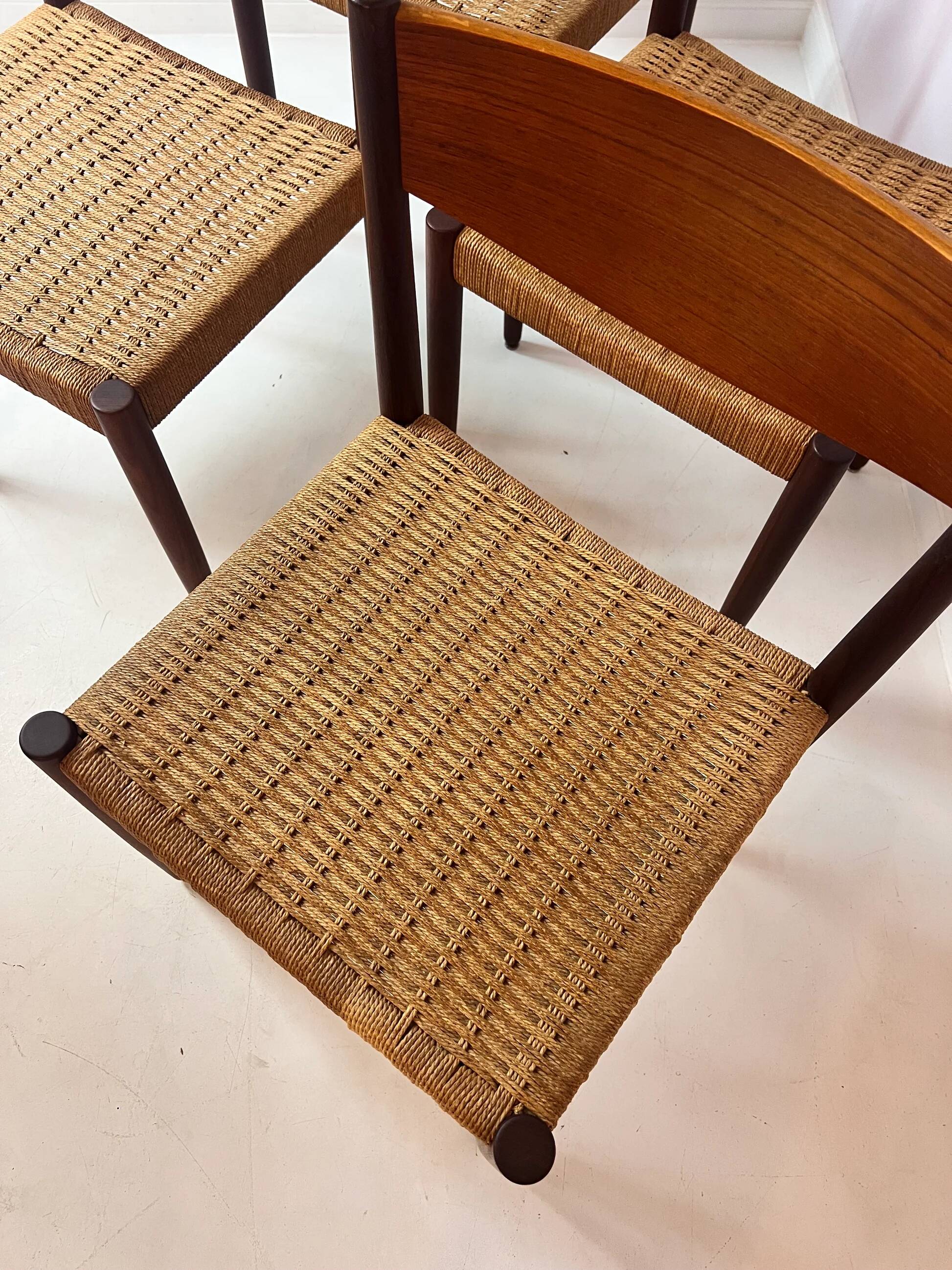 Set: 4x Dining Chair Teak by Poul Volther for Frem Rojle