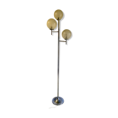 Chrome metal lamppost 3 tulip foot lights 70