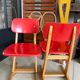 Chaise enfant Casala vintage rouge