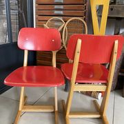 Vintage red Casala children's chair