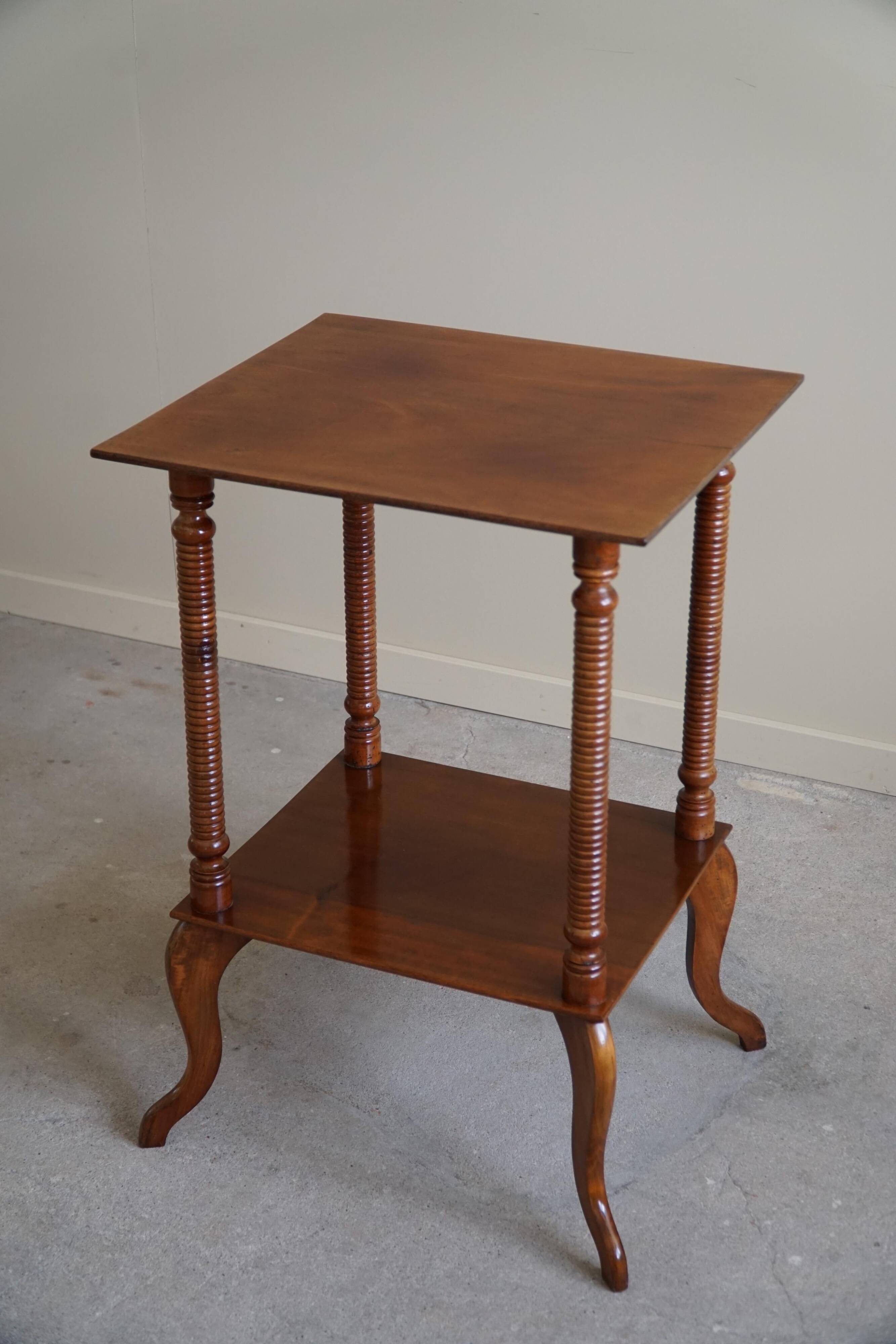 Danish side table / Pedestal with finely carved legs, early 20th century