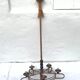 Bronze chandelier 5 lights 1950/1960