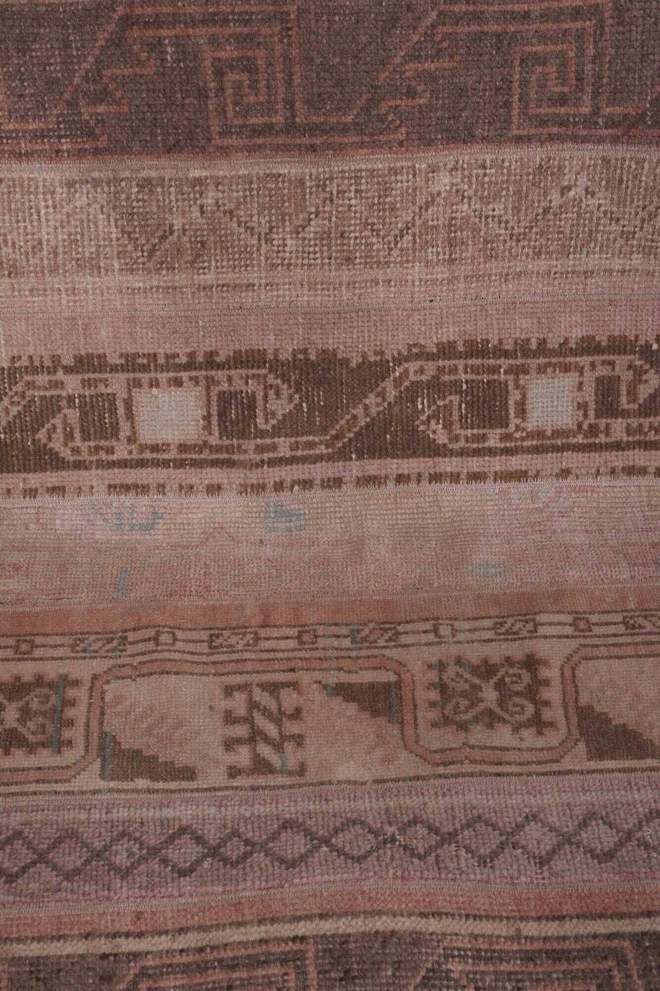 Vintage Turkish hallway rug 75x836 cm