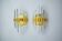 Pair of Venini Murano glass wall lights Italy 1970