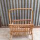Vintage rattan wicker magazine rack