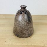 Vintage signed sandstone flower spade vase