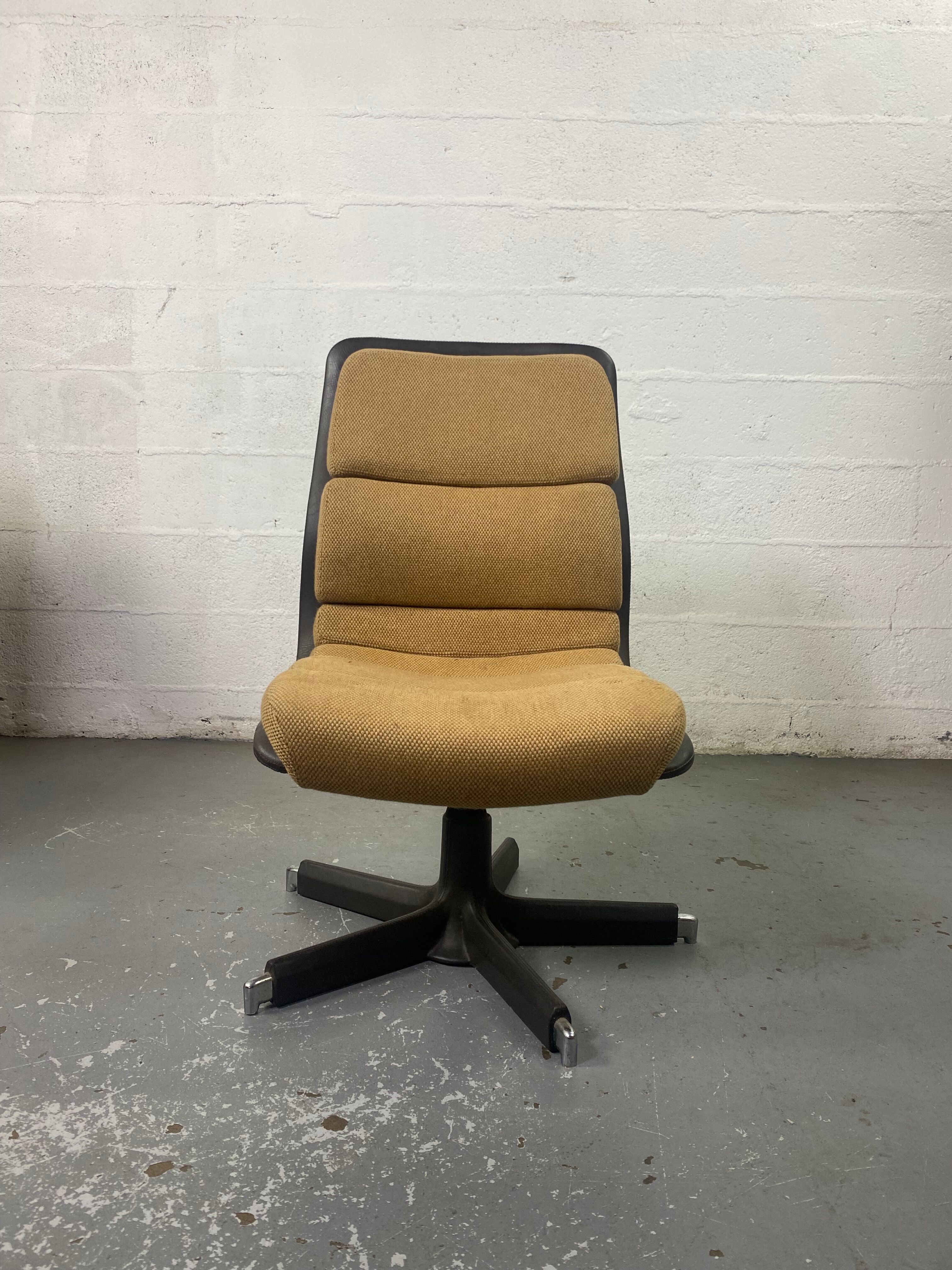 Vintage Office Chair in Leatherette and Fabric