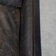 Armchair in black cowhide leather and wood with an Art Deco design