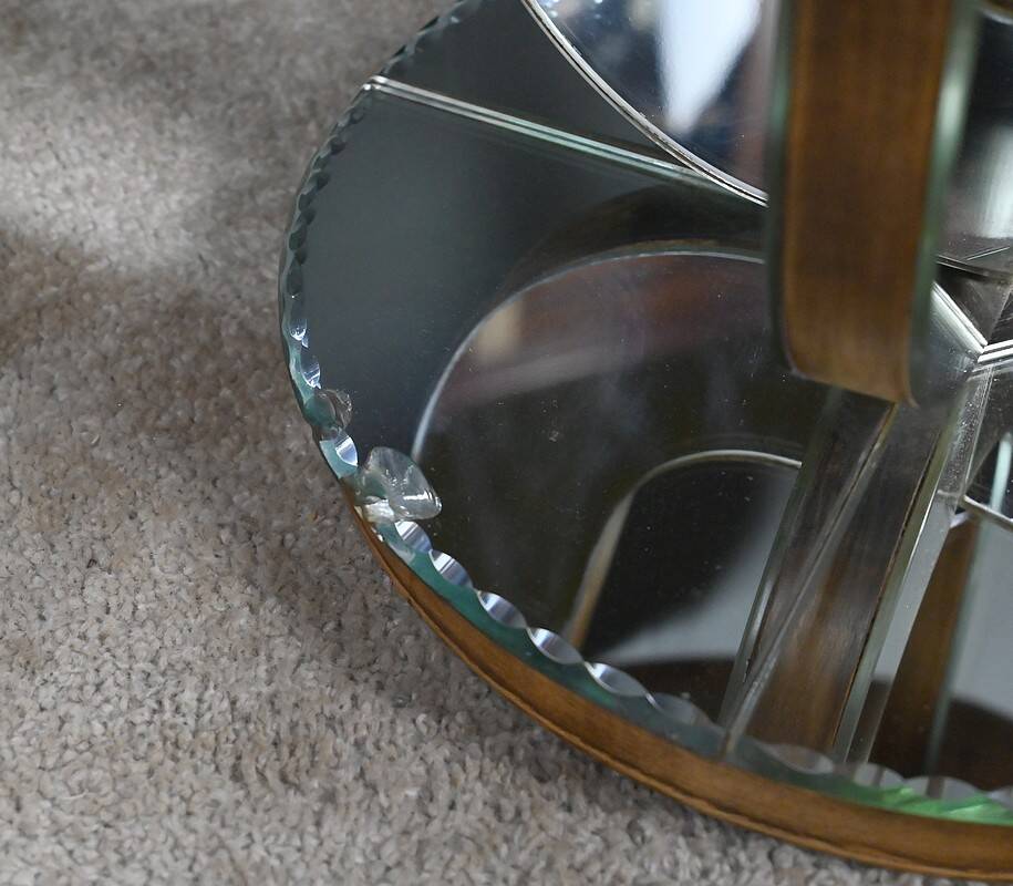 Walnut mirror coffee table – 1940