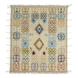 Handmade Tribal Decorative 251 cm x 301 cm Multicolor Wool Carpet