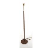 Scandinavian floor lamp in teak and metal, Sweden, 1950